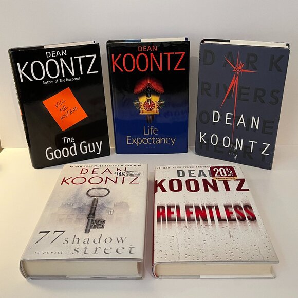 Dean Koontz Other - Dean Koontz - Set of Five Hardback Books with Dust Jackets - Very Good Condition